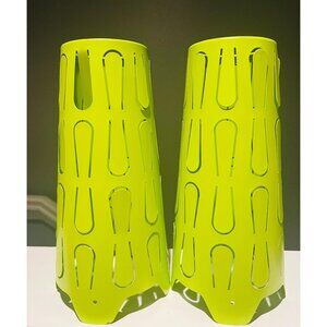 Vintage IKEA Kajuta Table Lamps – Set of 2 Lime Green Atmospheric Lights 1990s